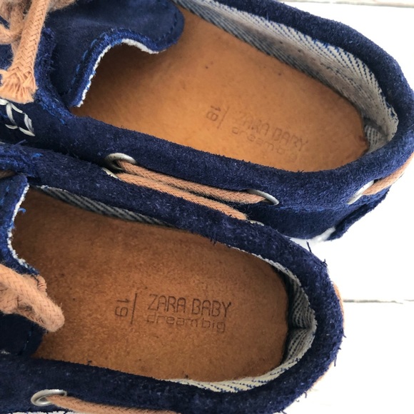 Zara Baby Navy Suede Slip On Loafers - Picture 5 of 7